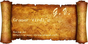 Graser Virág névjegykártya